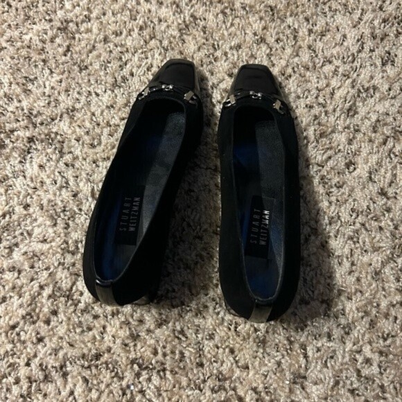 Stuart Weitzman Black Heels with Silver Accents - Picture 8 of 10